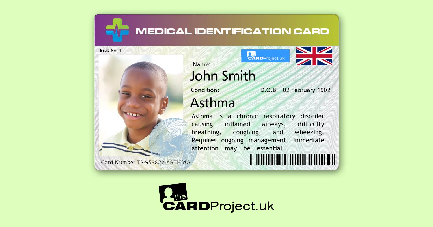 Asthma Premium Medical ID Card 